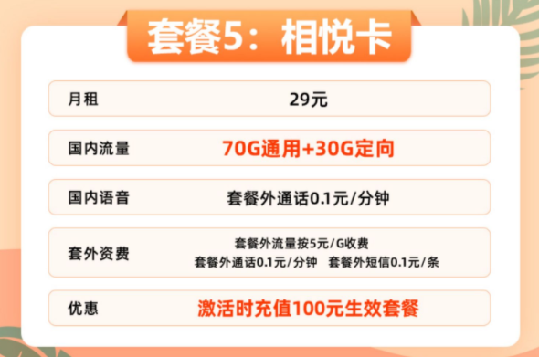 全天刷抖音都可以的流量卡套餐 聯通29元100G大流量19元95G流量全國可用上網卡