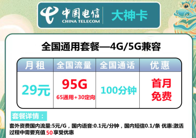 流量卡都需要首充嗎？電信流量卡【電信大神卡、銀河卡】官方套餐長期資費手機卡