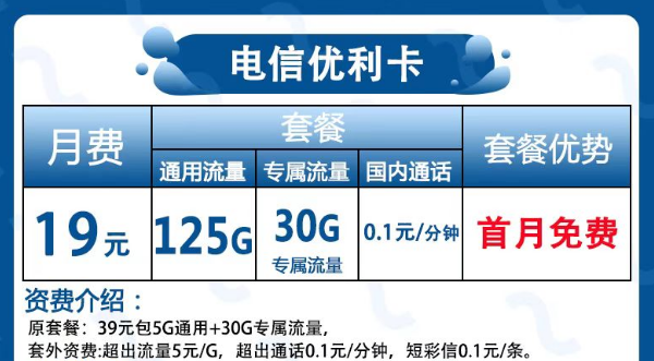 超級好用的電信流量卡套餐|電信優利卡、電信桃心卡|均19元100G及以上通用流量|首免