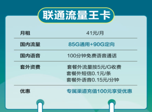 聯(lián)通大流量上網(wǎng)卡！超劃算超優(yōu)惠！流量+語(yǔ)音優(yōu)享套餐！