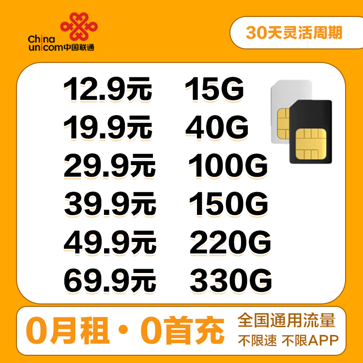 聯(lián)通29.9元100G全國(guó)流量